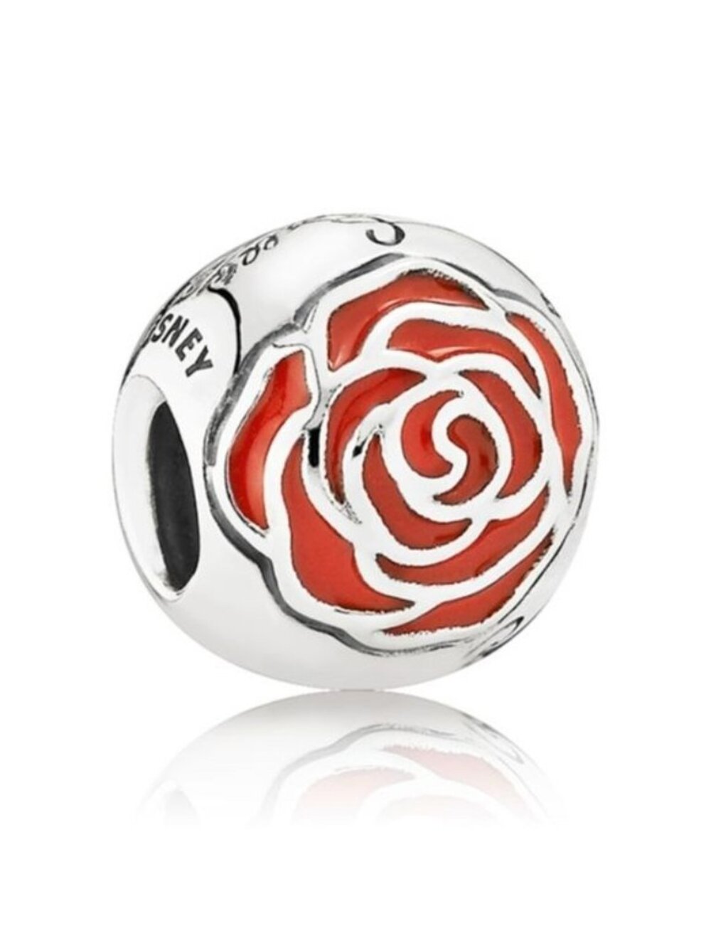 Pandora Sterling Silver Belle's Enchanted Rose Disney Princess Charm 791575en09